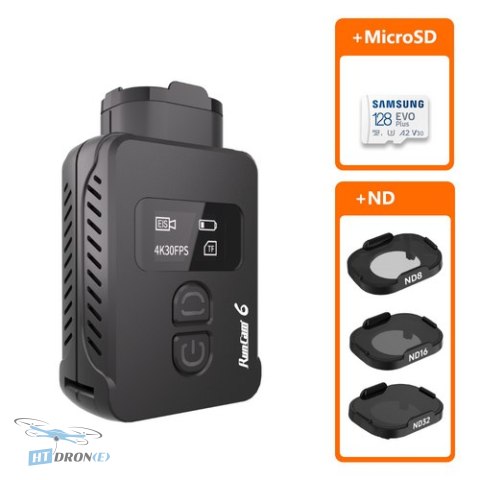 RunCam 6 FPV action camera with ND filters and 128GB SD card - best buy at HTDRONE shop