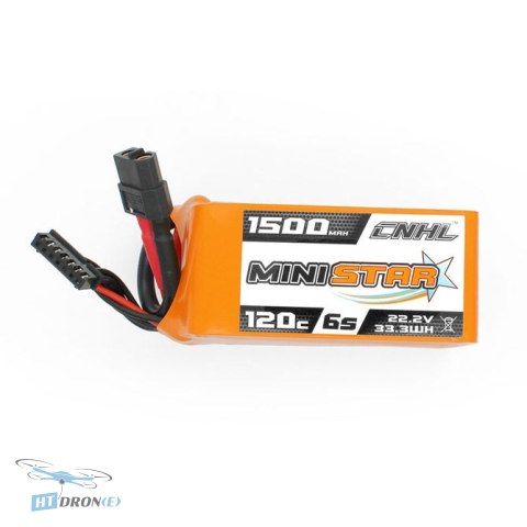 Акумулятор CNHL MiniStar Lipo 6S 1500mAh 120C XT60 вид збоку ціна магазин
