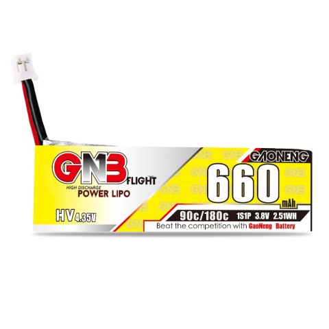 Battery GNB GAONENG LiHV 1S 3.8V 660mAh 90C PH2.0 Cabled