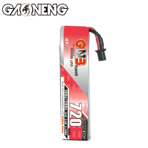 Battery GNB GAONENG LiHV 1S 3.8V 720mAh 100C A30 Cabled