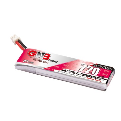 Battery GNB GAONENG LiHV 1S 3.8V 720mAh 100C PH2.0 Cabled