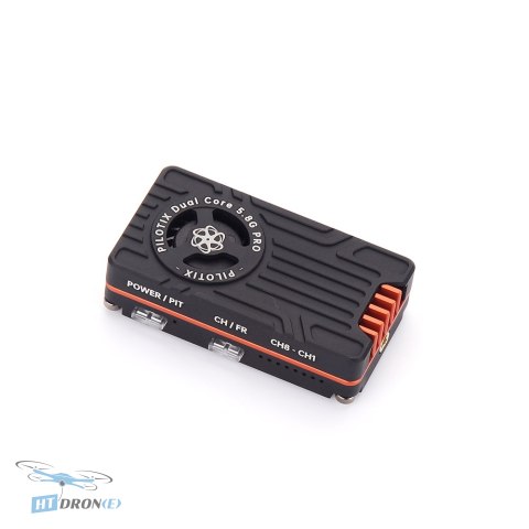 Pilotix R2500 V1.0 VTX 2.5W - top view, printed circuit board and components