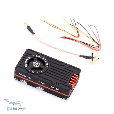 Pilotix R2500 V1.0 VTX 2.5W - packaging and accessories, scale reference