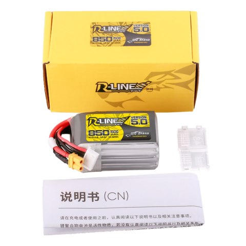 Battery Tattu R-Line 5.0 LiPo 4S 14.8V 850mAh 150C XT30U-F