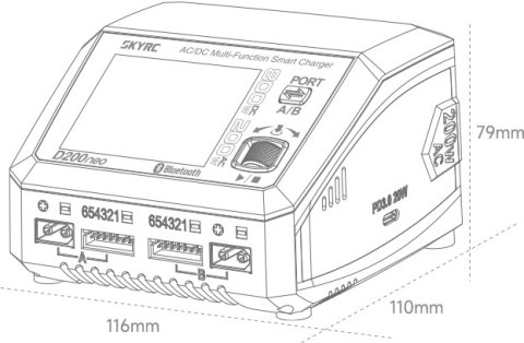 Charger SkyRC D200neo AC 2x100W DC 2x400W