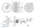 T-Motor AT7224 KV160 FPV motor packaging - complete set at HTDRONE