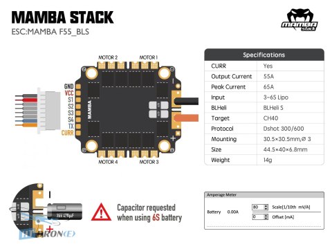 Diatone Mamba F405 MK2 55A BLS FPV stack packaging accessories shop best