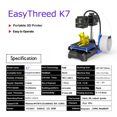 3D Printer Easythreed Model K7