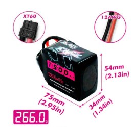 Battery CNHL Black Series LiPo 6S 1500mAh 130C XT60 V2
