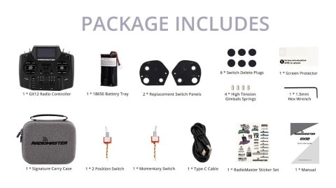 Controller RadioMaster GX12 Dual-Band Gemini-X (M2)