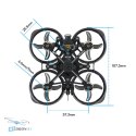 Płytka drukowana drona FLYWOO FlyLens 75 HDZero - widok z góry w HTDRONE