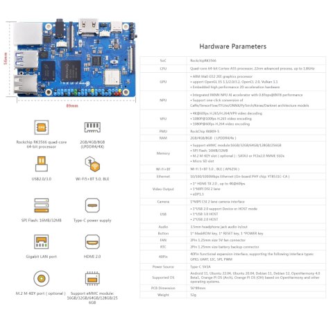 Orange Pi 3B 2Gb