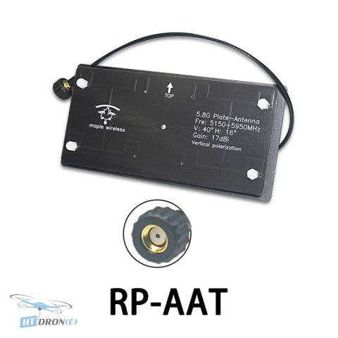 Maple Wireless 17dB directional RP-AAT antena do gogli FPV - główny widok