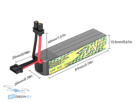 Opakowanie akumulatorów BETAFPV LAVA II 3S 680mAh 95C - zestaw 2 sztuk do kupienia