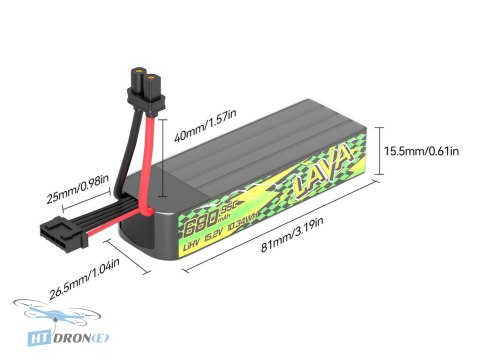 Opakowanie zbiorcze akumulatorów BETAFPV LAVA II 4S 680mAh 95C 2 szt. - cena w sklepie HTDRONE