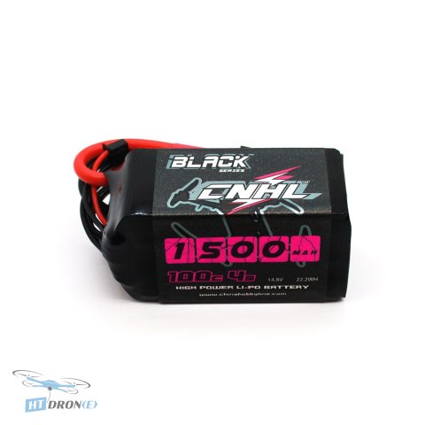 Akumulator CNHL Black Series Lipo 4S 1500mAh 100C XT60 widok z boku, idealny do budowy drona wyścigowego