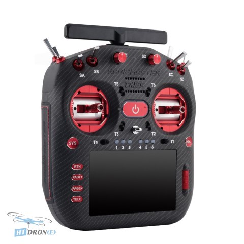 RadioMaster TX16S MK3 MAX Blue RC transmitter - top view, casing details at HTDRONE