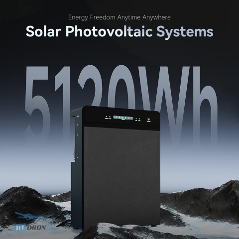System fotowoltaiczny 5,12 kWh – magazyn energii współpracuje z instalacjami solarnymi, zapewniając niezależność energetyczną.