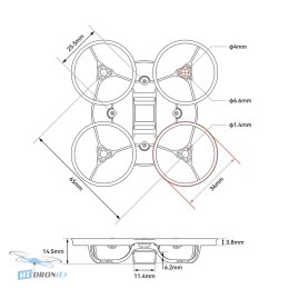BETAFPV Air65 Champion рама FPV зблизька - найкраща ціна в магазині HTDRONE