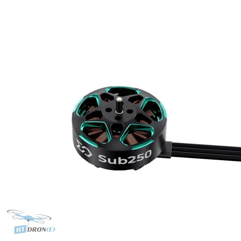 Tylny widok silnika Sub250 1804 3450KV FPV z przewodami, szczegóły w HTDRONE
