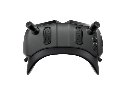 Tył gogli – przyciski sterujące i wentylacja obudowy.