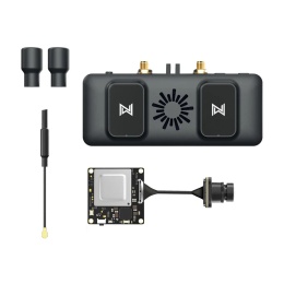 Zawartość zestawu – VRX, kamera Avatar 1S Lite, moduł VTX oraz akcesoria montażowe.