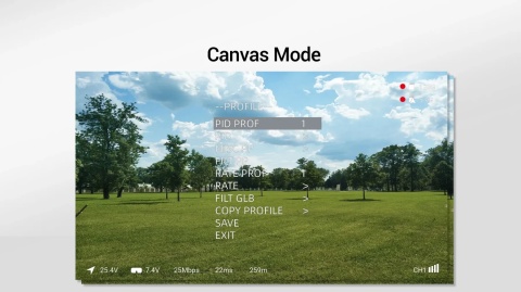 Jakość obrazu Full HD Obsługa rozdzielczości 1080p przy 60 kl./s oraz 720p przy 100 kl./s – płynny i szczegółowy obraz FPV.