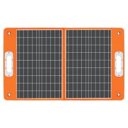 Rozłożony panel prezentuje dwie wysokowydajne sekcje monokrystaliczne w trwałej ramie.