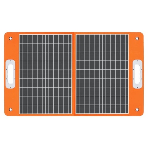 Rozłożony panel prezentuje dwie wysokowydajne sekcje monokrystaliczne w trwałej ramie.