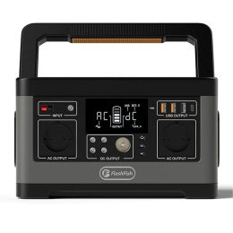 Grafika prezentująca przybliżony czas pracy i liczbę ładowań różnych urządzeń z użyciem FlashFish P63.