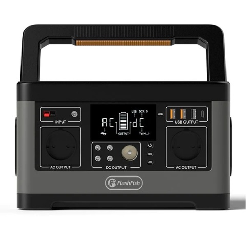 Grafika prezentująca przybliżony czas pracy i liczbę ładowań różnych urządzeń z użyciem FlashFish P63.