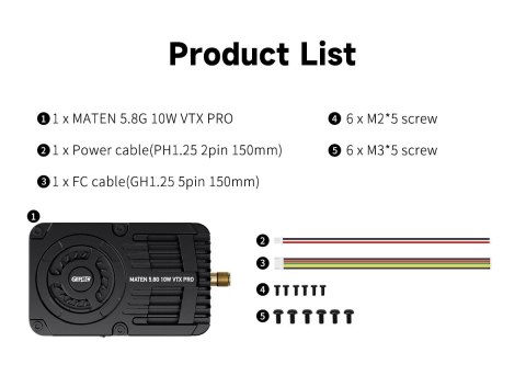 VTX GEPRC MATEN 5.8G 10W VTX PRO
