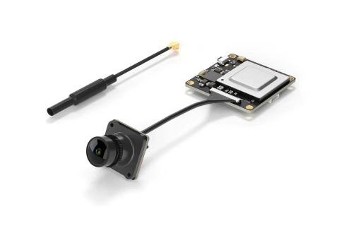 Zestaw: kamera FPV, moduł VTX oraz antena typu whip do konfiguracji 1S.