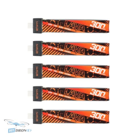 BETAFPV LAVA LiHv 1S 3.8V 300mAh 75C 5 штук найкраща FPV батарея купити