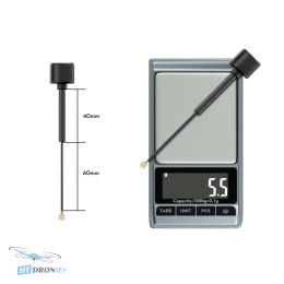 FLYWOO LDS 5.8GHz UFL LHCP 115mm antenna side view UFL connector buy at HTDRONE