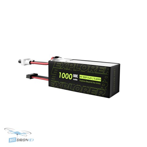 Kup baterie FLYWOO Explorer 1000mAh 3S 80C LiHv XT30, widok z trzech czwartych, najlepsza cena