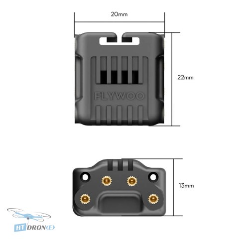 FLYWOO Camera Mount Set FLYWOO for O4 Wide rear view details HTDRONE