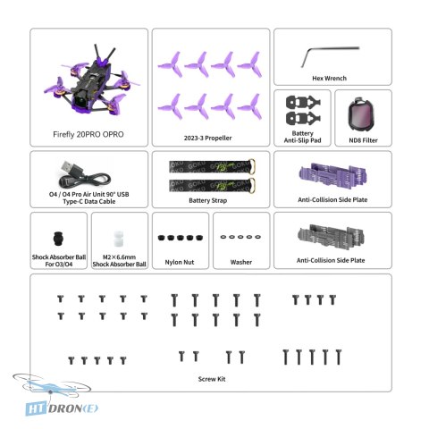 FLYWOO Firefly 20PRO 4S O4 Pro BNF DJI - tylny widok z portami, kup teraz w HTDRONE