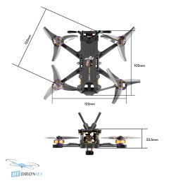 FLYWOO Firefly 25MINI 3S 04 Pro BNF DJI - widok z boku, dron FPV do kupienia w sklepie HTDRONE
