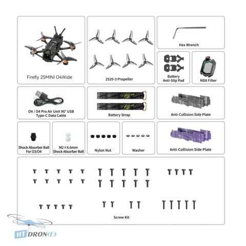 Аксесуари та пакування FLYWOO Firefly 25MINI 3S 04 Wide BNF DJI FPV дрон магазин