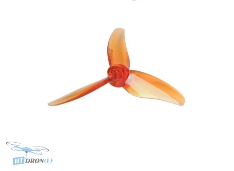Szczegółowy widok śmigieł FLYWOO GF 2520 PC 3-łopatowych pomarańczowych