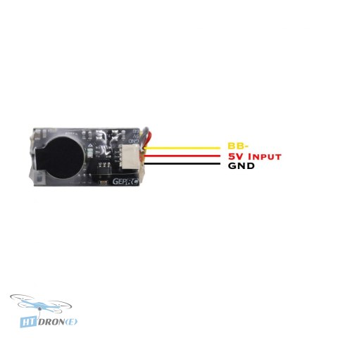 GEPRC Super Buzzer GEPRC widok z boku z trzema przewodami do podłączenia