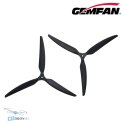 Gemfan 1407F Folding śmigło 3-łopatowe czarne z włókna szklanego nylonowego widok z boku