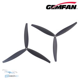 Widok z boku śmigła Gemfan 17X8X3 Glass Fiber Nylon 3-łopatowe czarne cena w HTDRONE