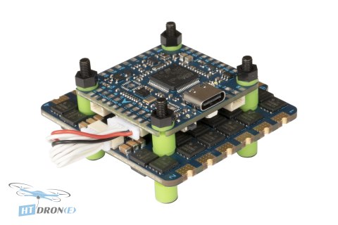 Pilotix F405 V3 ICM42688 AM32 80A CZ 3/4 view FPV stack for buy at HTDRONE