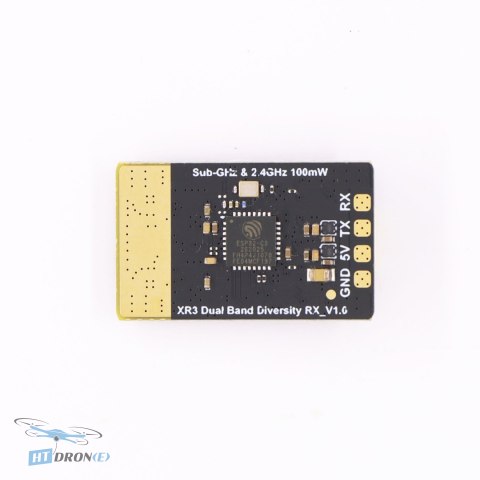 Pilotix Receiver Pilotix ELRS 868M/2.4G Dual band вигляд 3/4 з антенами T PNP найкращий приймач ціна в магазині