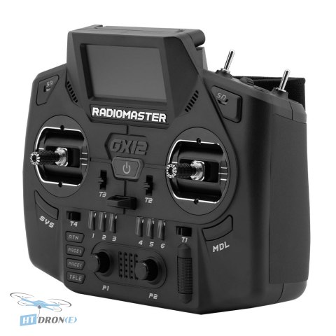 RadioMaster GX12 Gemini-X (M2) RC Transmitter - three-quarter view, housing details