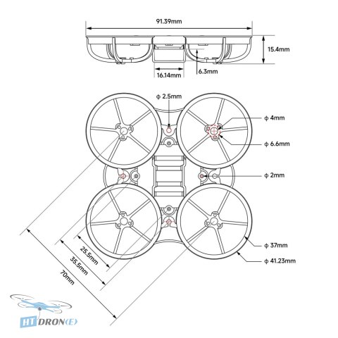 BETAFPV Replacement Duct BETAFPV for Meteor65 Pro II White