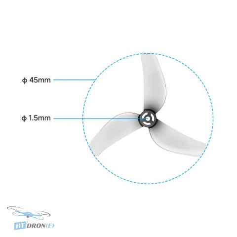 Gemfan Śmigło BETAFPV Gemfan 1811 PC 3-Blade 1.8" 1.5mm White (2CW+2CCW)