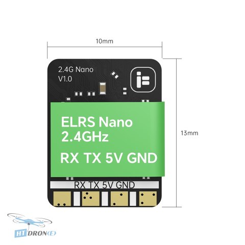 IFlight ELRS 2.4G RX Nano Odbiornik z Anteną Mini 40mm do dronów FPV